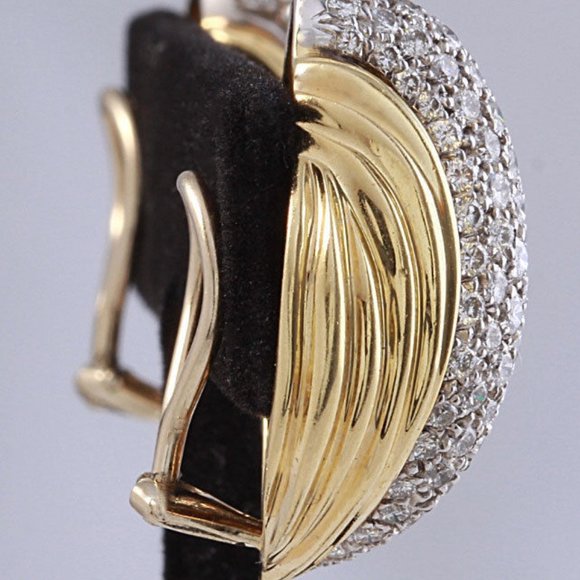 4.20 Carats VVS Natural Diamond 14KY Gold Earring